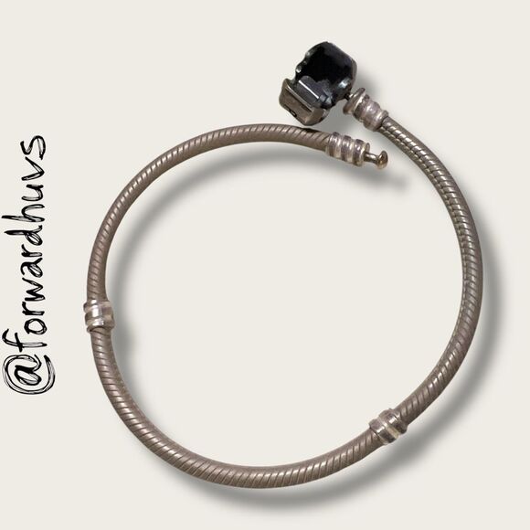 Pandora Sterling Silver Snake Chain Bracelet – Barrel Clasp - Picture 2 of 5